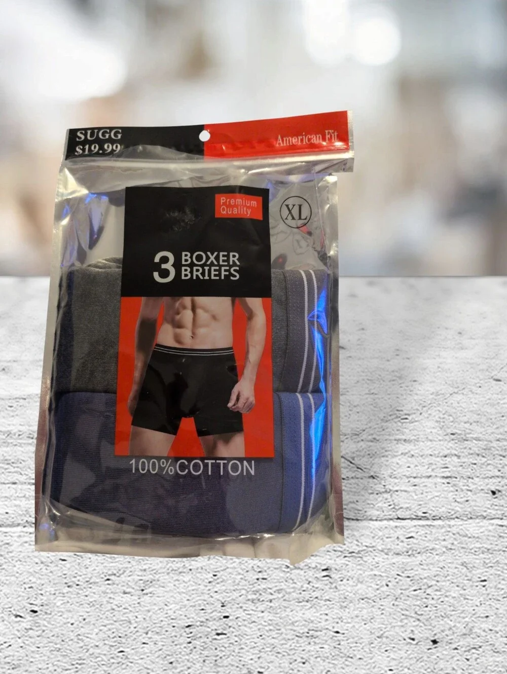 2 Pair Boxer Briefs Size XL